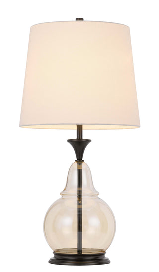 Kittery One Light Table Lamp in Clear/Dark Bronze