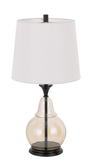 Kittery One Light Table Lamp in Clear/Dark Bronze