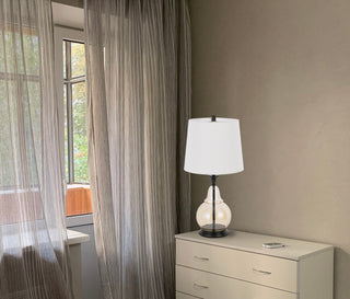 Kittery One Light Table Lamp in Clear/Dark Bronze