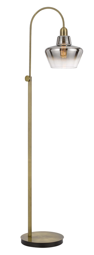 Duxbury One Light Floor Lamp in Antique Brass