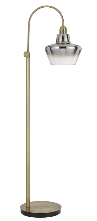 Duxbury One Light Floor Lamp in Antique Brass