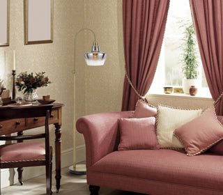 Duxbury One Light Floor Lamp in Antique Brass