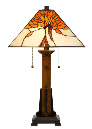 Tiffany Two Light Table Lamp in Tiffany
