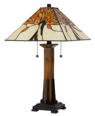 Tiffany Two Light Table Lamp in Tiffany