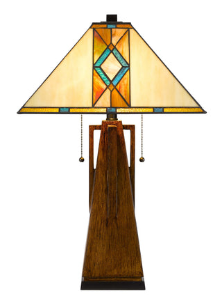 Tiffany Two Light Table Lamp in Tiffany