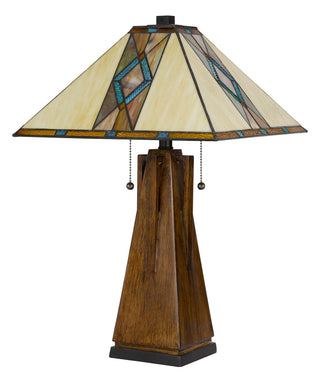 Tiffany Two Light Table Lamp in Tiffany