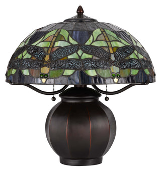 Tiffany Two Light Table Lamp in Tiffany