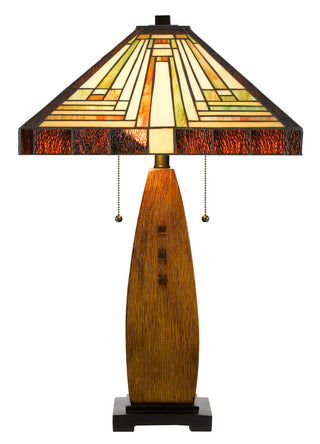 Tiffany Two Light Table Lamp in Tiffany