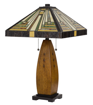 Tiffany Two Light Table Lamp in Tiffany