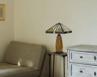 Tiffany Two Light Table Lamp in Tiffany