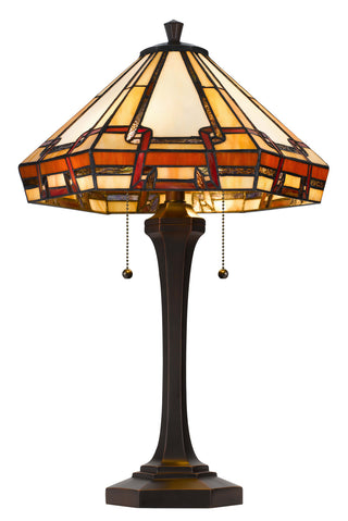 Tiffany Two Light Table Lamp in Tiffany