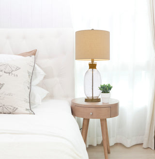 Seymour One Light Table Lamp in Bubble Glass