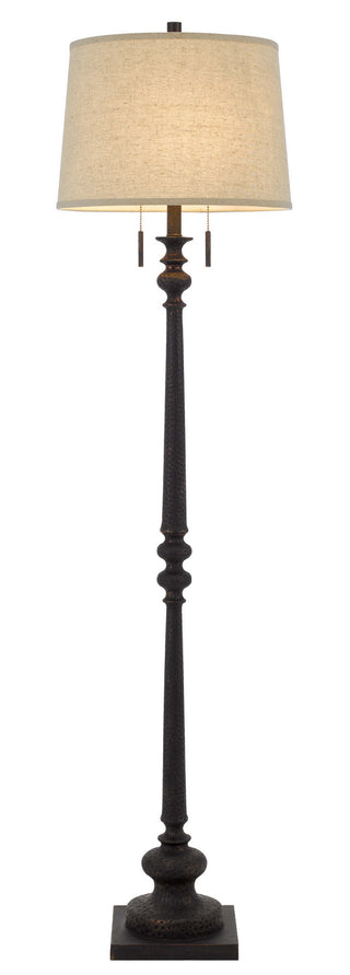 Torrington Two Light Floor Lamp in Rustic Iron