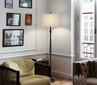 Torrington Two Light Floor Lamp in Rustic Iron