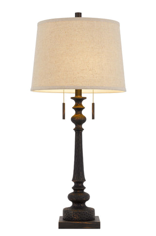 Torrington Two Light Table Lamp in Rustic Iron