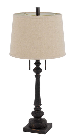 Torrington Two Light Table Lamp in Rustic Iron