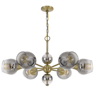 Pendelton Six Light Chandelier in Antique Brass