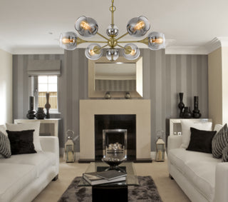 Pendelton Six Light Chandelier in Antique Brass