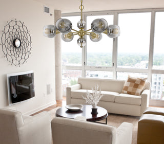 Pendelton Six Light Chandelier in Antique Brass