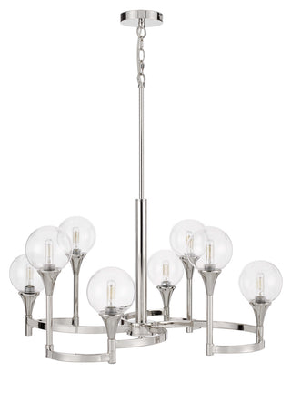 Milbank Eight Light Chandelier in Chrome