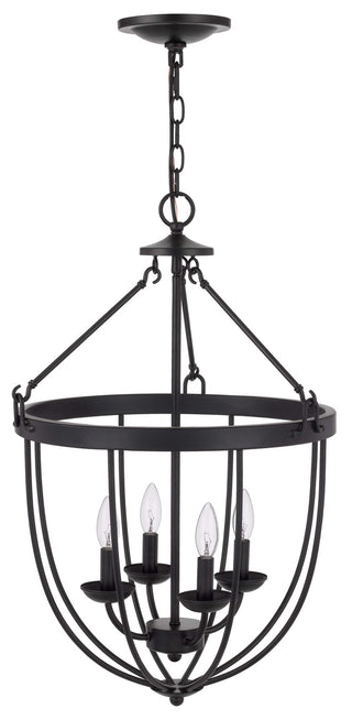 Grafton Four Light Chandelier in Matte Black