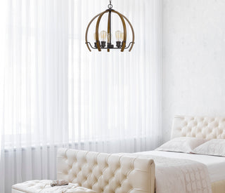 Riverton Five Light Chandelier in Oak