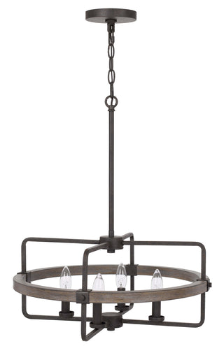 Rawlins Four Light Chandelier in Black Smith