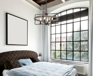 Rawlins Four Light Chandelier in Black Smith