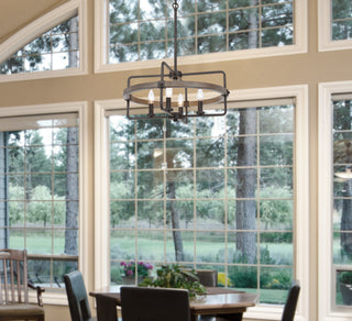 Rawlins Four Light Chandelier in Black Smith