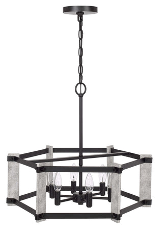 Cal Lighting - FX-3767-6 - Six Light Chandelier - Rutland - Fossil / Black