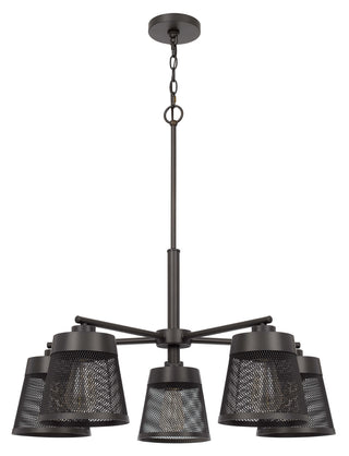 Cal Lighting - FX-3769-5 - Five Light Chandelier - Hampton - Matte Black / Mesh