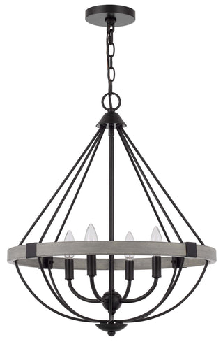 Cal Lighting - FX-3770-4 - Four Light Chandelier - Somersworth - White Washed / Black