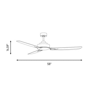 58" Ceiling Fan in Brushed Nickel
