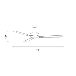 58" Ceiling Fan in Matte Black