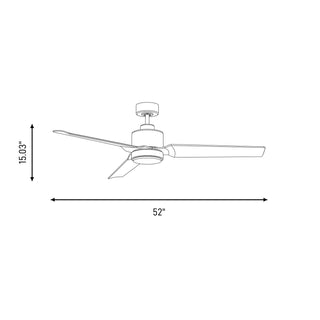 52" Ceiling Fan in Brushed Nickel