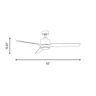 52" Ceiling Fan in Matte Black