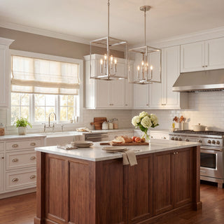 Four Light Pendant in Polished Nickel