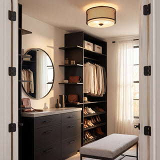 Mflus Three Light Flush Mount in Matte Black