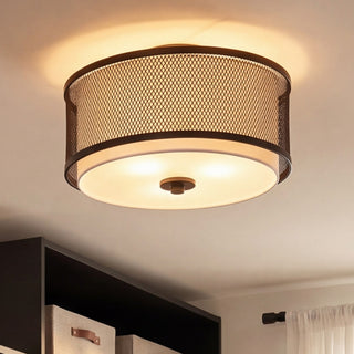 Mflus Three Light Flush Mount in Matte Black