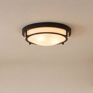Mflus Two Light Semi-Flush Mount in Matte Black