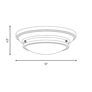 Two Light Flush Mount in Brushed Nickel
