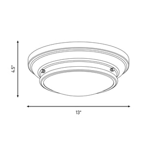 Two Light Flush Mount in Matte Black