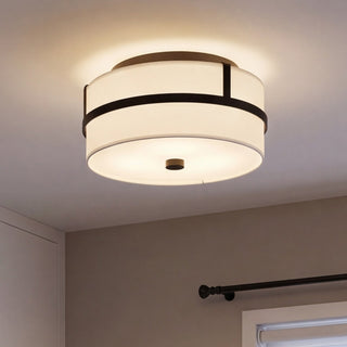 Two Light Flush Mount in Matte Black