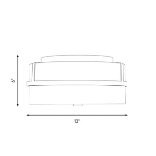 Two Light Flush Mount in Natural Brass