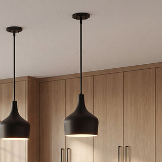 Mpend One Light Pendant in Matte Black