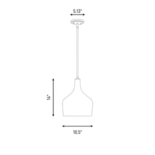 Mpend One Light Pendant in Matte Black