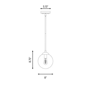 Mpend One Light Mini Pendant in Matte Black