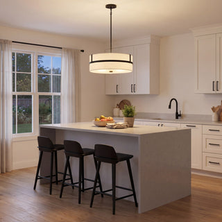 Four Light Pendant in Matte Black