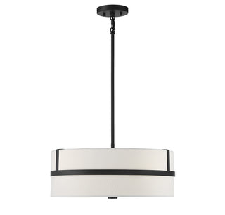 Meridian - M70102MBK - Four Light Pendant - Matte Black