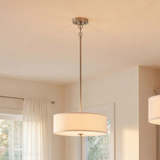 Three Light Pendant in Brushed Nickel